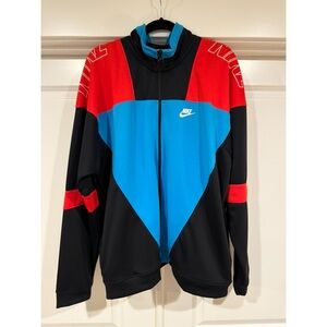 Retro Nike Black, Red, and Blue Colorblock Jacket